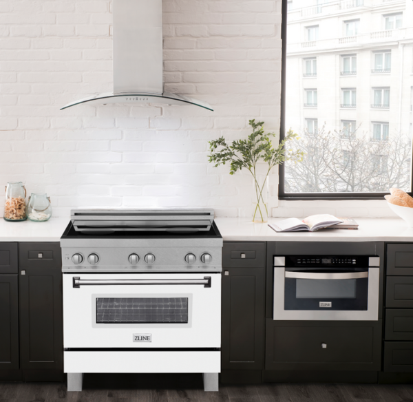 ZLINE 36 in. 4.6 cu. ft. Induction Range with a 4 Element Stove and Electric Oven with White Matte Door (RAIND-WM-36) - Image 2