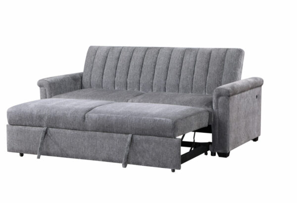 U0201 DARK GREY PULL OUT SOFA - Image 4