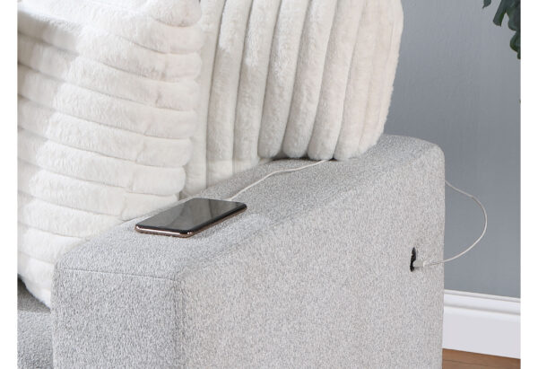 U0204-LT GREY/WHITE-PULL OUT SOFA BED - Image 6