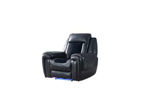 U0700 BLANCHE BLACK/VELVET POWER RECLINER WITH LED - Image 3