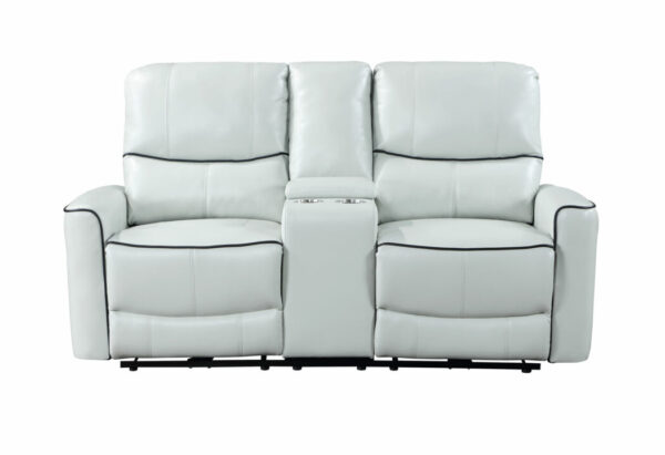 U1790 LIGHT GREY POWER RECLINING SOFA / POWER CONSOLE RECLINING LOVESEAT - Image 6