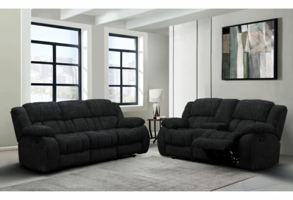 U2200 DOMINO COFFEE POWER RECLINING SOFA/POWER CONSOLE RECLINING LOVESEAT WITH POWER SWITCH - Image 2