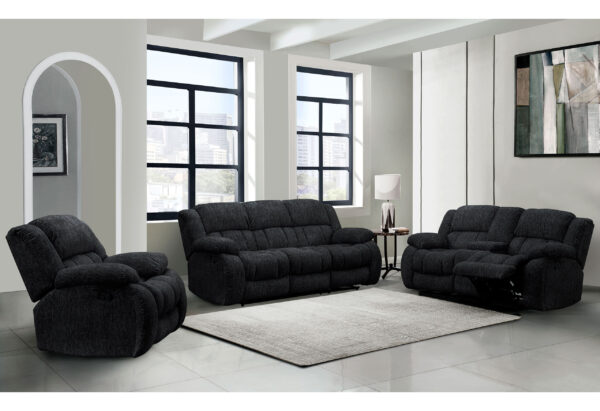 U250 EBONY RECLINING SOFA/CONSOLE RECLINING LOVESEAT/GLIDER RECLINER - Image 2