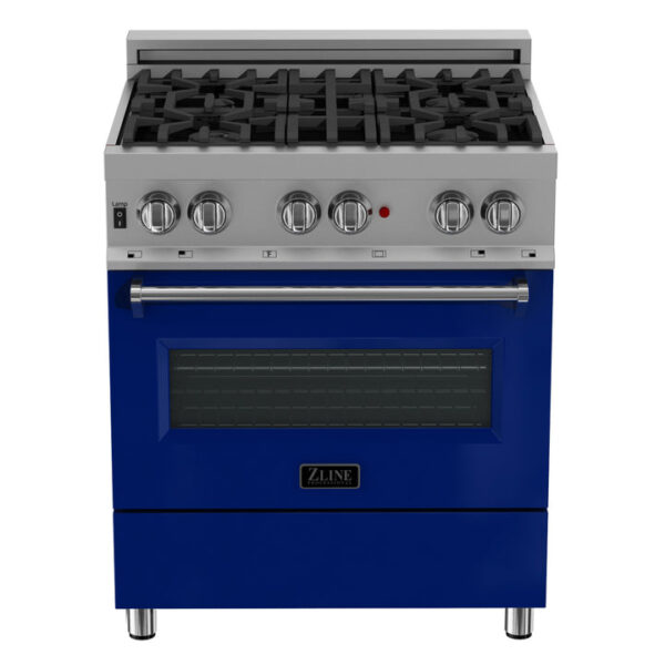ZLINE 30 in. 4.0 cu. ft. Dual Fuel Range with Gas Stove and Electric Oven in All Fingerprint Resistant Stainless Steel with Brass Burners (RAS-SN-BR-30) - Image 19