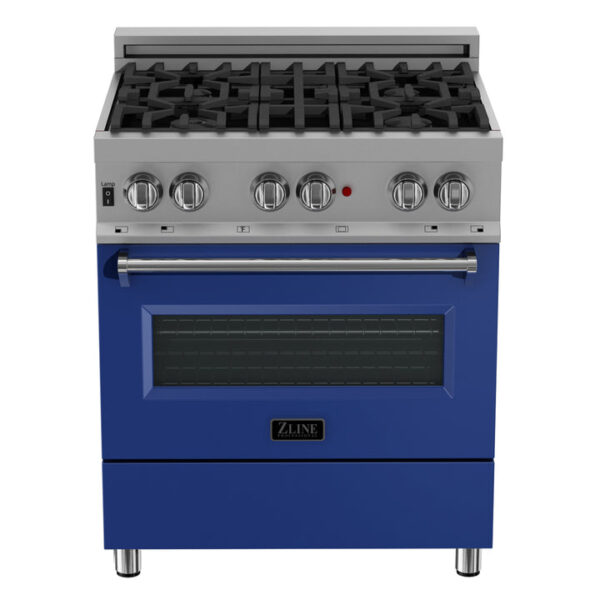 ZLINE 30 in. 4.0 cu. ft. Dual Fuel Range with Gas Stove and Electric Oven in All Fingerprint Resistant Stainless Steel with White Matte Door (RAS-WM-30) - Image 11