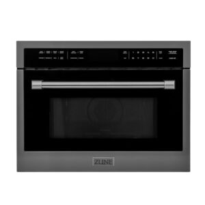 ZLINE 24 in. Black Stainless Steel Built-in Convection Microwave Oven with Speed and Sensor Cooking (MWO-24-BS)