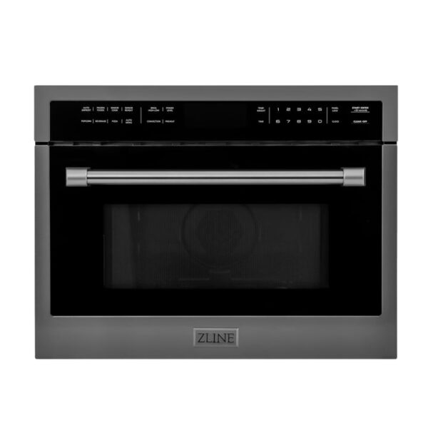 ZLINE 24 in. Black Stainless Steel Built-in Convection Microwave Oven with Speed and Sensor Cooking (MWO-24-BS)