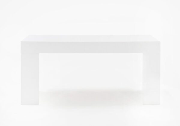 Modrest Chelsey- Modern White and Stainless Steel Desk - Image 3