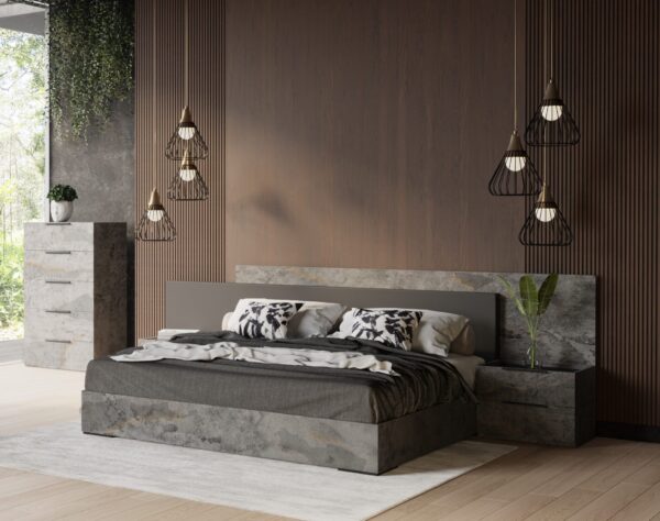 Nova Domus Ferrara - Modern Volcano Oxide Grey Bedroom Set - Image 2