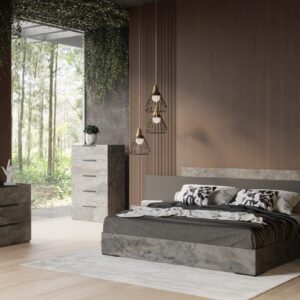Nova Domus Ferrara - Modern Volcano Oxide Grey Bedroom Set