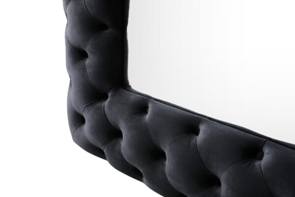 Modrest Legend - Transitional Black Velvet Floor Mirror - Image 2