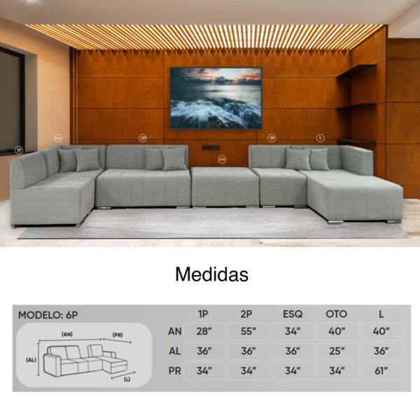 Monaco modular furniture 6 Pieces - Image 3