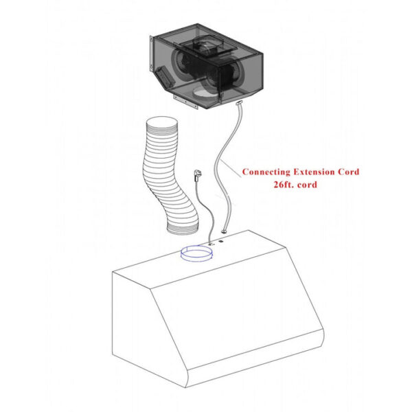 ZLINE Wall Mount Range Hood in Stainless Steel - Includes Remote Blower 400/700CFM Options (597-RD/RS) - Image 3