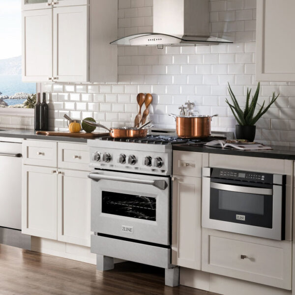 ZLINE 30 in. 4.0 cu. ft. Dual Fuel Range with Gas Stove and Electric Oven in All Fingerprint Resistant Stainless Steel (RAS-SN-30) - Image 8