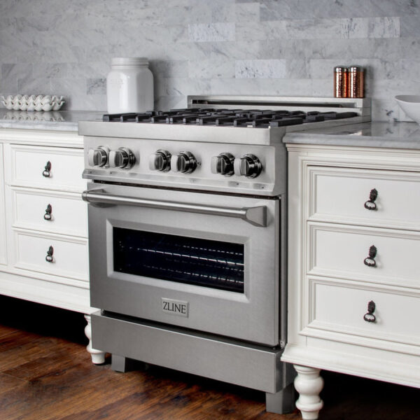 ZLINE 30 in. 4.0 cu. ft. Dual Fuel Range with Gas Stove and Electric Oven in All Fingerprint Resistant Stainless Steel (RAS-SN-30) - Image 7