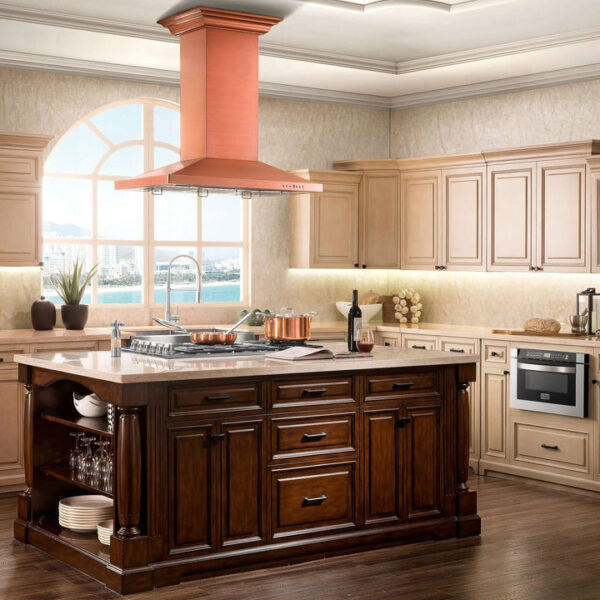 ZLINE 36 in. Designer Series Copper Island Mount Range Hood (8KL3iC-36) - Image 10