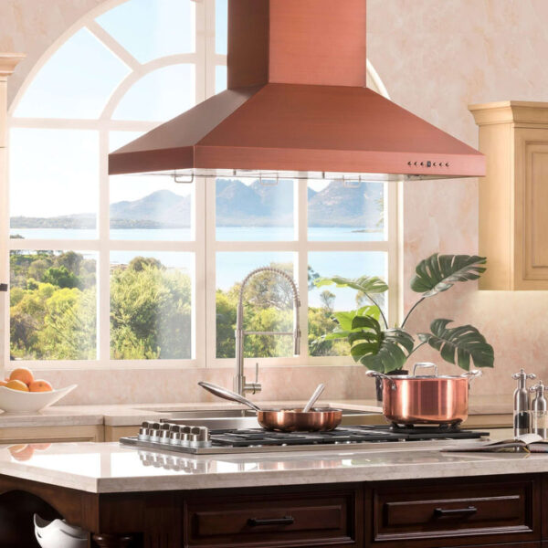 ZLINE 36 in. Designer Series Copper Island Mount Range Hood (8KL3iC-36) - Image 12