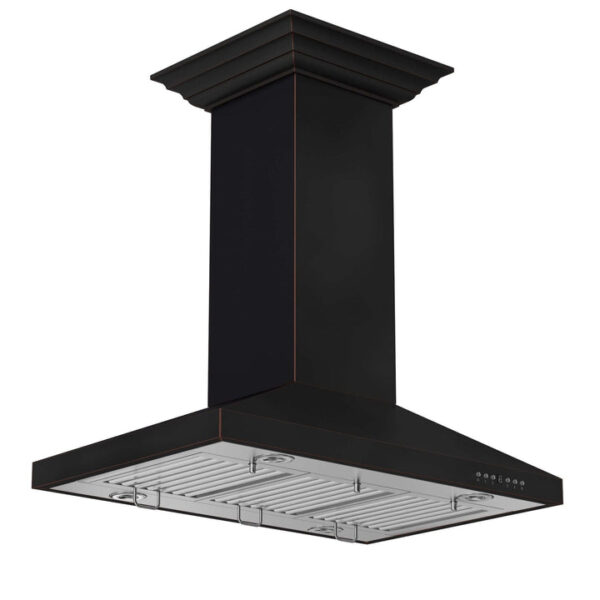 ZLINE 36 in. Designer Series Oil-Rubbed Bronze Island Mount Range Hood (8KL3iB-36) - Image 6