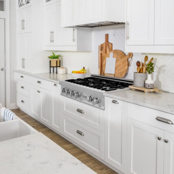 ZLINE 36 in. Porcelain Rangetop in DuraSnow Stainless Steel with 6 Gas Burners (RTS-36) - Image 14