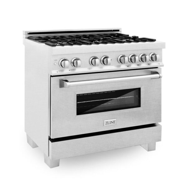 ZLINE 36 in. Professional Dual Fuel Range in Fingerprint Resistant Stainless Steel (RAS-SN-36)