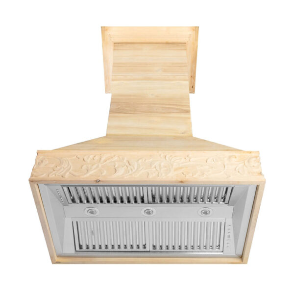 ZLINE 36 in. Unfinished Wooden Island Mount Range Hood (9373UF-36) - Image 7