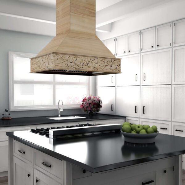 ZLINE 36 in. Unfinished Wooden Island Mount Range Hood (9373UF-36) - Image 5