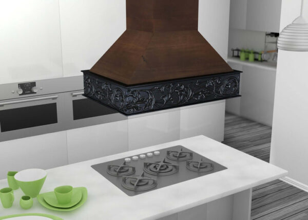 ZLINE 36 in. Wooden Island Mount Range Hood in Antigua and Walnut (9373AR-36) - Image 12