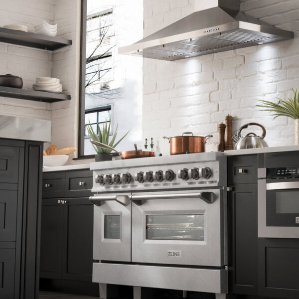ZLINE 48 in. Fingerprint Resistant Stainless Steel 6.0 cu.ft. 7 Gas Burner/Electric Oven Range (RAS-SN-48) - Image 25