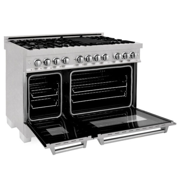 ZLINE 48 in. Fingerprint Resistant Stainless Steel 6.0 cu.ft. 7 Gas Burner/Electric Oven Range (RAS-SN-48) - Image 17