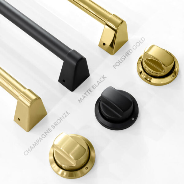ZLINE Autograph Edition 36 in. Porcelain Rangetop with 6 Gas Burners in Black Stainless Steel and Polished Gold Accents (RTBZ-36-G) - Image 12