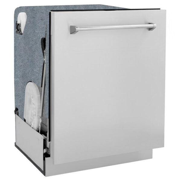 ZLINE 24 in. Panel-Included Monument Series 3rd Rack Top Touch Control Dishwasher with Stainless Steel Door, 45dBa (DWMT-304-24) - Image 10