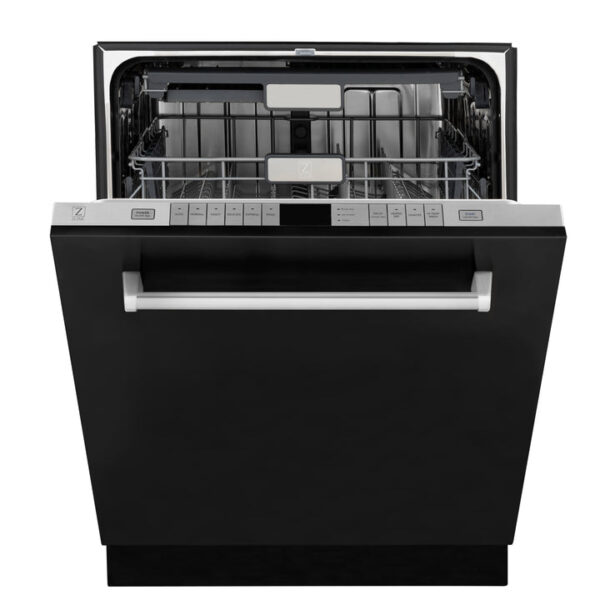 ZLINE 24 in. Panel-Included Monument Series 3rd Rack Top Touch Control Dishwasher with Black Matte Door, 45dBa (DWMT-BLM-24) - Image 9