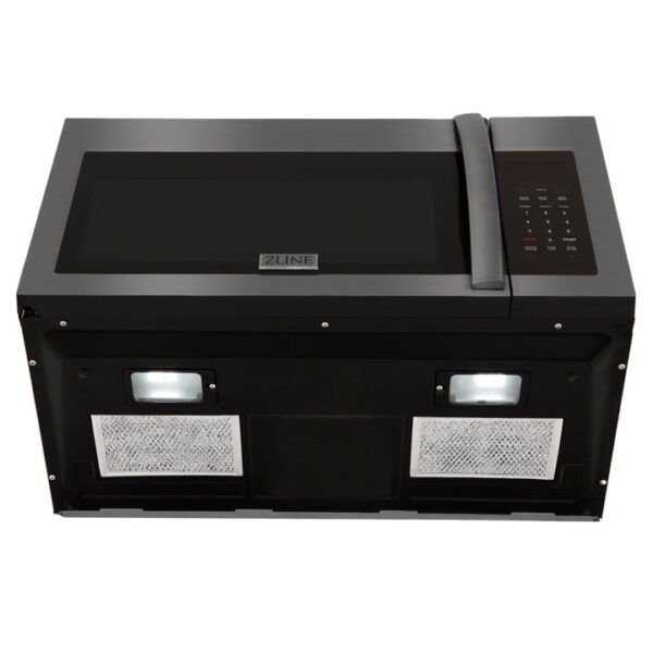 ZLINE Black Stainless Steel Over the Range Convection Microwave Oven with Modern Handle (MWO-OTR-BS) - Image 19