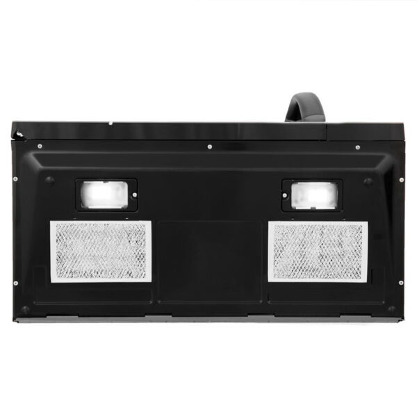 ZLINE 30 in. Recirculating Over the Range Convection Microwave Oven with Traditional Handle and Charcoal Filters in Black Stainless Steel (MWO-OTRCFH-30-BS) - Image 3