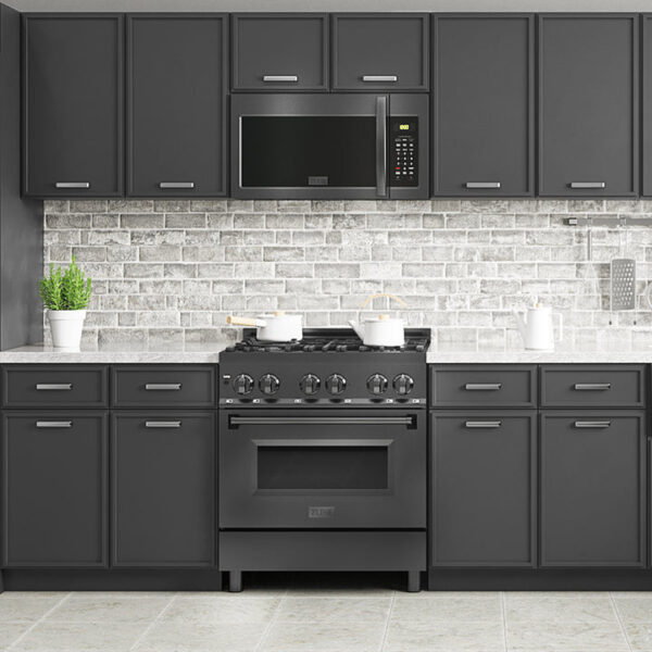 ZLINE Black Stainless Steel Over the Range Convection Microwave Oven with Modern Handle (MWO-OTR-BS) - Image 14