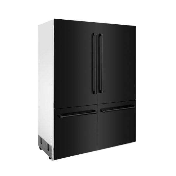 ZLINE 60 in. 32.2 cu. ft. Built-In 4-Door French Door Refrigerator with Internal Water and Ice Dispenser in Black Stainless Steel (RBIV-BS-60) - Image 11