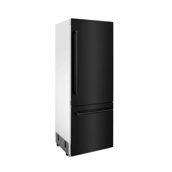 ZLINE 30 in. 16.1 cu. ft. Built-In 2-Door Bottom Freezer Refrigerator with Internal Water and Ice Dispenser in Black Stainless Steel (RBIV-BS-30) - Image 16
