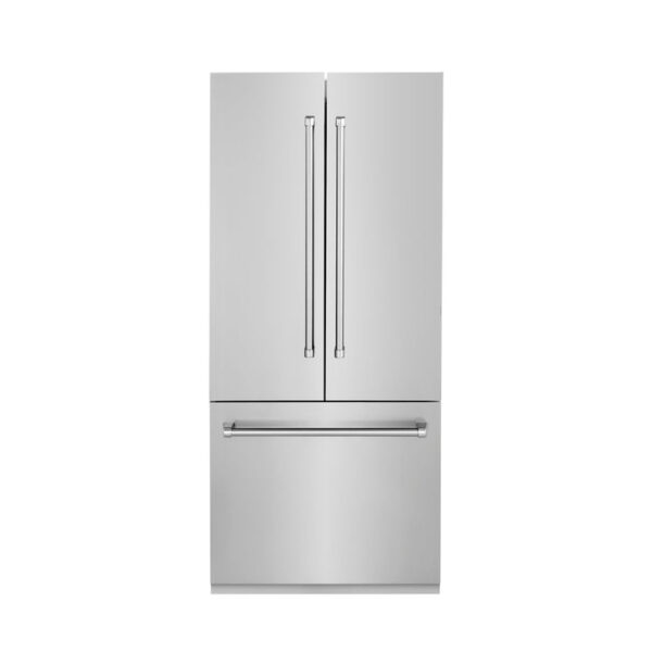 ZLINE 36 in. 19.6 cu. Ft. Panel Ready Built-In 3-Door French Door Refrigerator with Internal Water and Ice Dispenser (RBIV-36) - Image 6