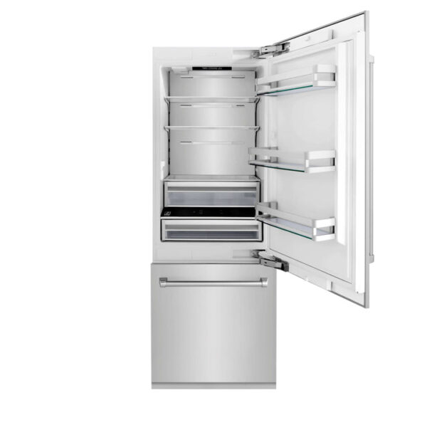 ZLINE 30 in. 16.1 cu. ft. Built-In 2-Door Bottom Freezer Refrigerator with Internal Water and Ice Dispenser in Stainless Steel (RBIV-304-30) - Image 25