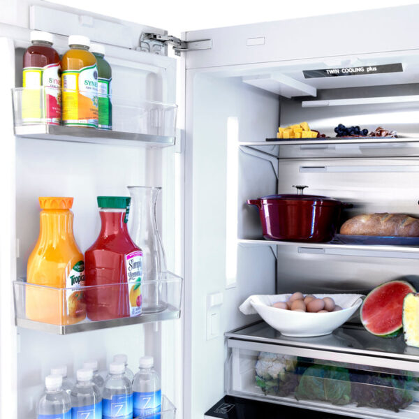 ZLINE 36 in. 19.6 cu. Ft. Panel Ready Built-In 3-Door French Door Refrigerator with Internal Water and Ice Dispenser (RBIV-36) - Image 7