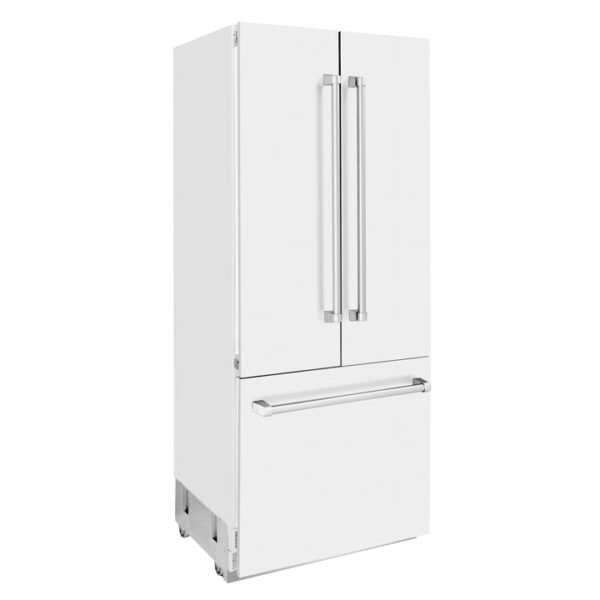 ZLINE 36 in. 19.6 cu. ft. Built-In 2-Door Bottom Freezer Refrigerator with Internal Water and Ice Dispenser in White Matte (RBIV-WM-36) - Image 13