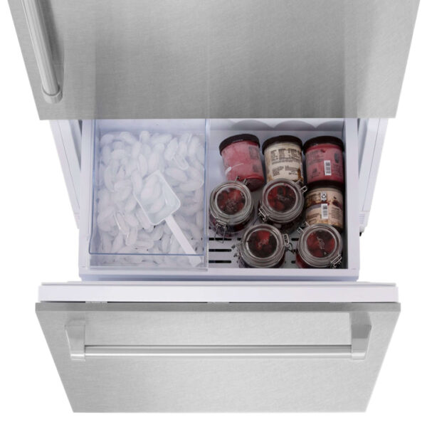 ZLINE 30 in. 16.1 cu. ft. Built-In 2-Door Bottom Freezer Refrigerator with Internal Water and Ice Dispenser in Fingerprint Resistant Stainless Steel (RBIV-SN-30) - Image 12
