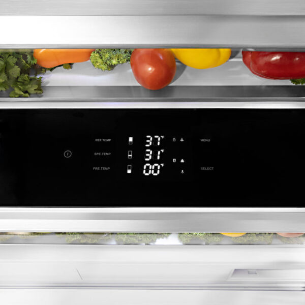 ZLINE 60 in. Autograph Edition 32.2 cu. ft. Built-in 4-Door French Door Refrigerator with Internal Water and Ice Dispenser in Stainless Steel with Matte Black Accents (RBIVZ-304-60-MB) - Image 10