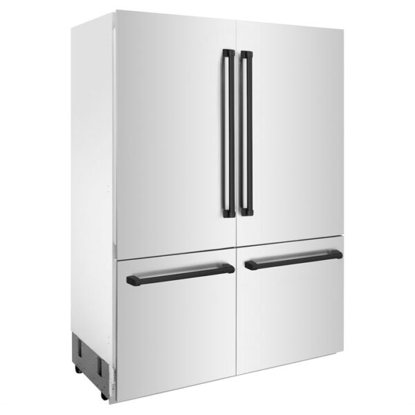 ZLINE 60 in. Autograph Edition 32.2 cu. ft. Built-in 4-Door French Door Refrigerator with Internal Water and Ice Dispenser in Stainless Steel with Matte Black Accents (RBIVZ-304-60-MB) - Image 13
