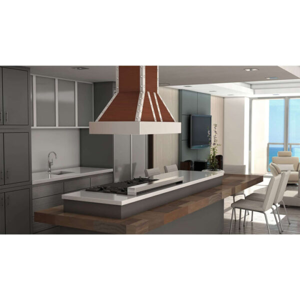 ZLINE 30 in. Designer Series Copper Island Range Hood (655i-CSSSS-30) - Image 3