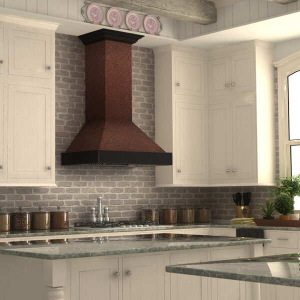 ZLINE Designer Series Wall Mount Range Hood in Copper with Size Options (655-EBXXX) - Image 11