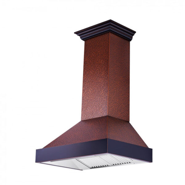 ZLINE Designer Series Wall Mount Range Hood in Copper with Size Options (655-EBXXX) - Image 2