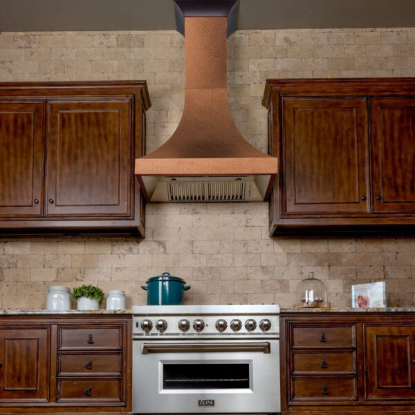ZLINE Designer Series Hand-Hammered Copper Finish Wall Range Hood (8632H) - Image 2