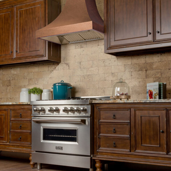 ZLINE Designer Series Hand-Hammered Copper Finish Wall Range Hood (8632H) - Image 3