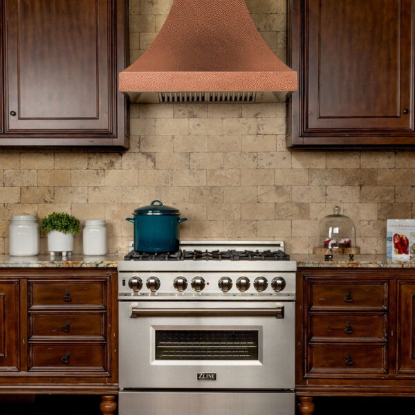 ZLINE Designer Series Hand-Hammered Copper Finish Wall Range Hood (8632H) - Image 4